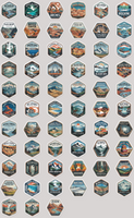 National Park Badge Sticker Collection