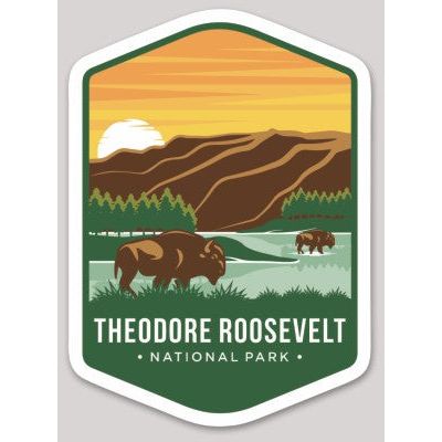 Theodore Roosevelt National Park Die Cut Sticker Large – Emblem Collection 1