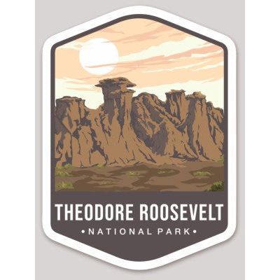 Theodore Roosevelt National Park Die Cut Sticker Large – Emblem Collection 2