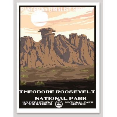 Theodore Roosevelt National Park WPA Sticker Large