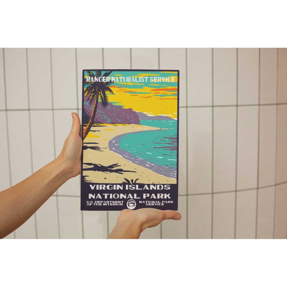 Virgin Islands National Park Poster – Turquoise Cove & Palm Beach – Ranger Header