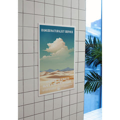 White Sands National Park Poster – White Dunes & Billowing Clouds – Ranger Header