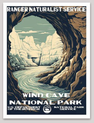 Wind Cave National Park WPA Sticker Large