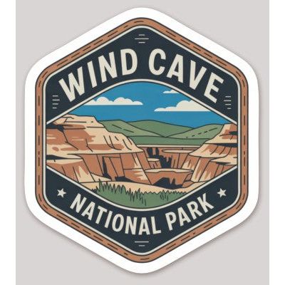 Wind Cave National Park Die Cut Sticker – Badge