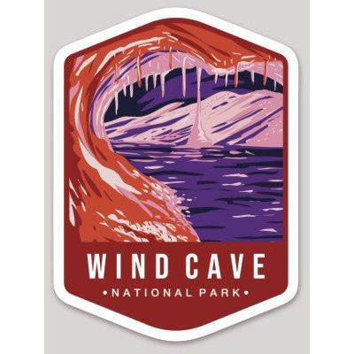Wind Cave National Park Die Cut Sticker Large – Emblem Collection 2