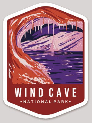 Wind Cave National Park Die Cut Sticker Large