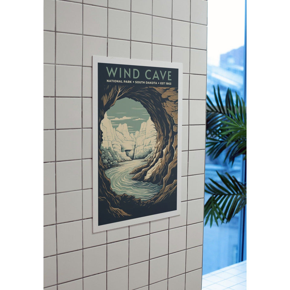 Wind Cave National Park Poster – Cave Arch & Underground Pool