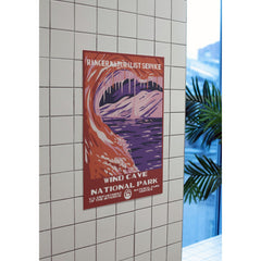 Wind Cave National Park Poster – Purple Cave Pool & Stone Arch – Ranger Header
