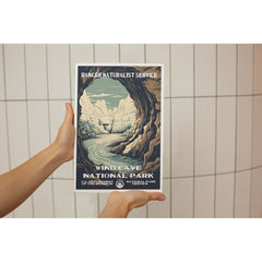 Wind Cave National Park Poster – Cave Arch & Underground Pool – Ranger Header