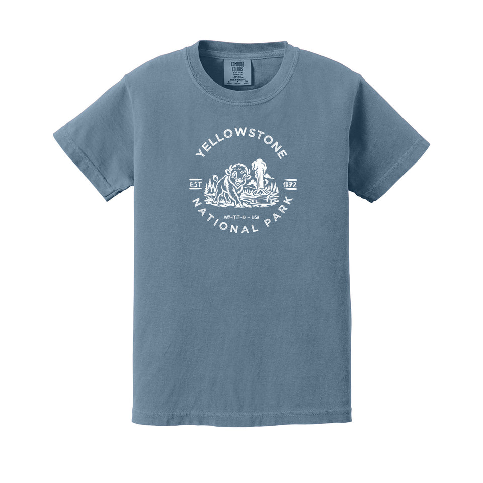Yellowstone children's Comfort Colors 9018 T-shirt in Blue Jean