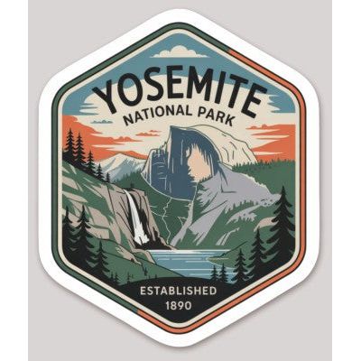 Yosemite National Park Die Cut Sticker – Badge