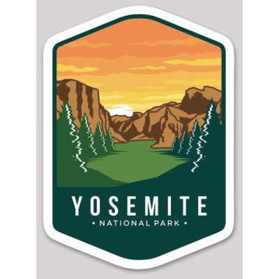 Yosemite National Park Die Cut Sticker Large – Emblem Collection 1