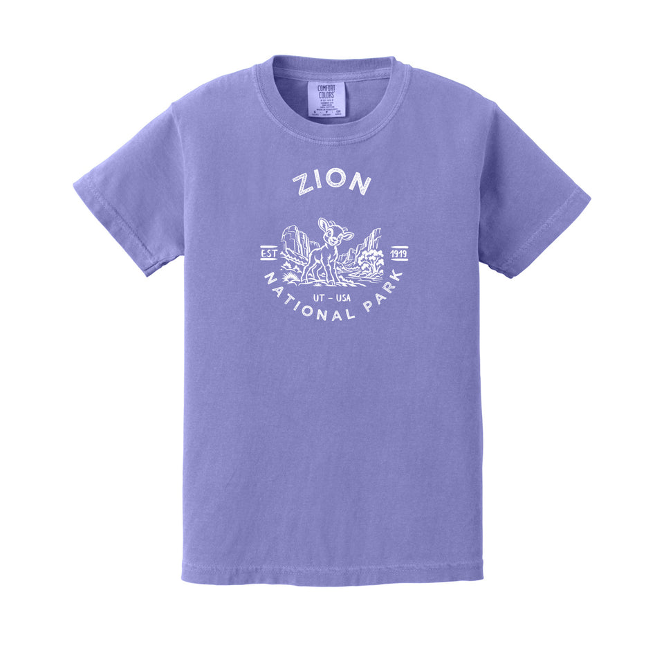 Zion children's Comfort Colors 9018 T-shirt in Violet