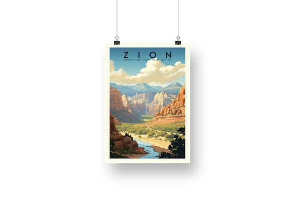 Zion National Park Poster