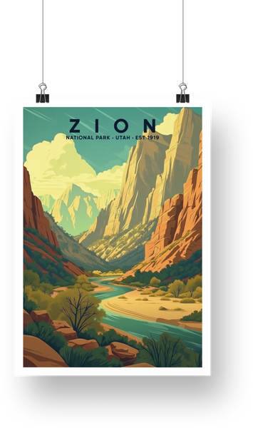 Zion National Park Poster