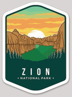 Zion National Park Die Cut Sticker Large