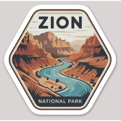 Zion National Park Die Cut Sticker – Badge