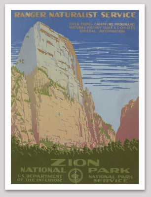 Zion National Park WPA Sticker Large