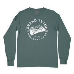 Grand Teton Valley National Park Comfort Colors Long Sleeve T Shirt