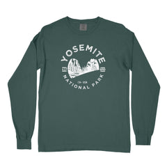 Yosemite Valley National Park Garment-Dyed Long Sleeve T Shirt