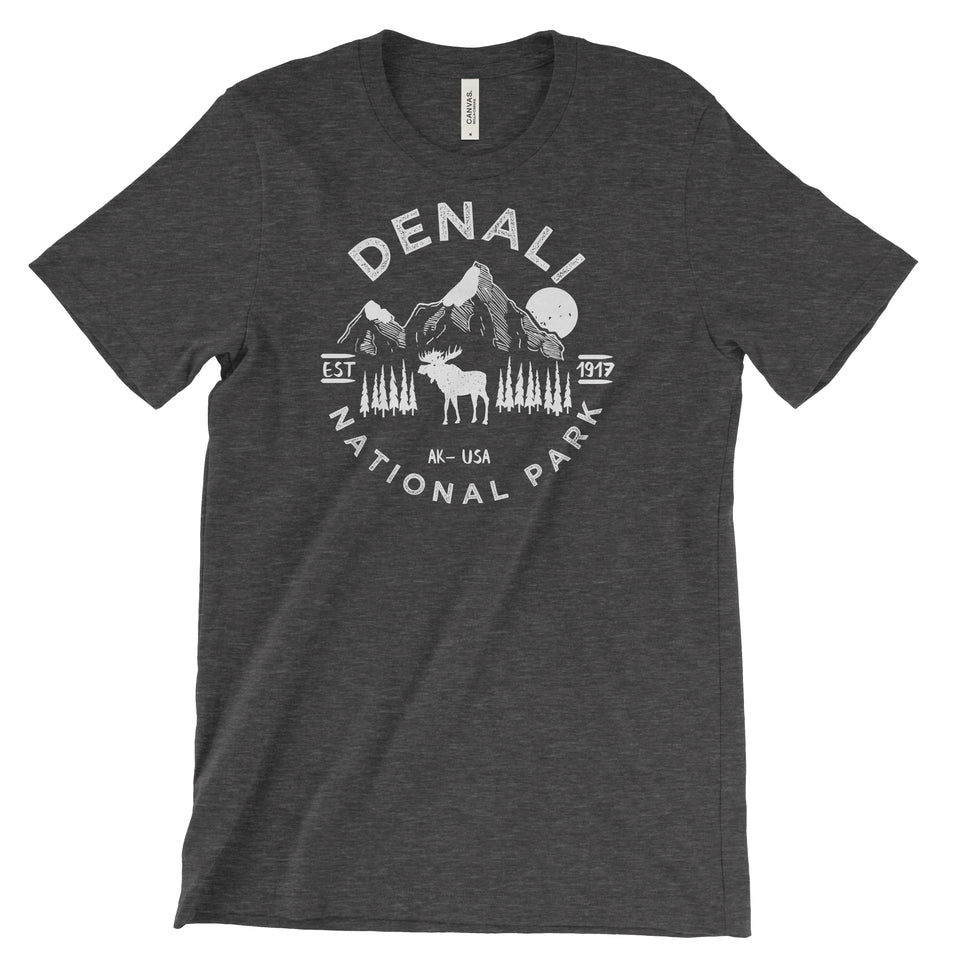 Denali National Park T-Shirt – Caribou Mountain Emblem