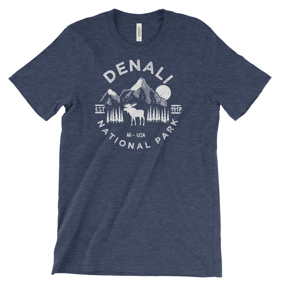 Denali National Park T-Shirt – Caribou Mountain Emblem