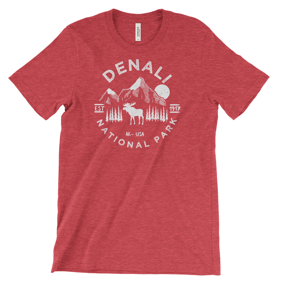 Denali National Park T-Shirt – Caribou Mountain Emblem
