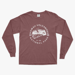 Hawaii Volcanoes National Park Garment-Dyed Long Sleeve T Shirt