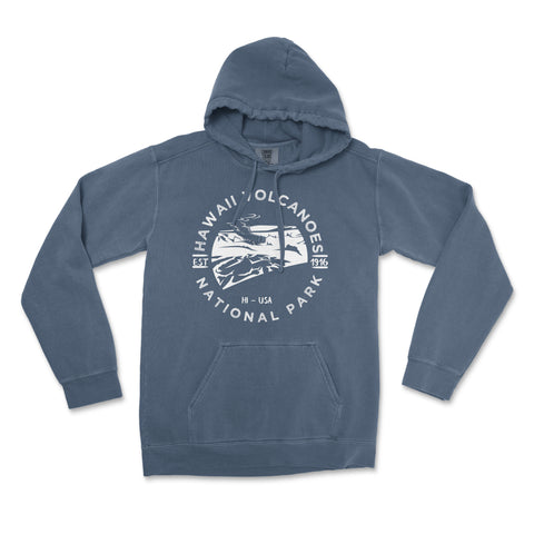 Hawaii Volcanoes of National Park Garment-Dyed Hoodie