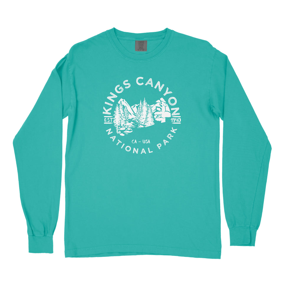 Kings Canyon National Park Garment-Dyed Long Sleeve T Shirt