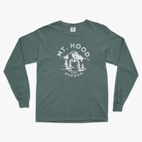 Mount Hood Oregon Comfort Colors Long Sleeve T Shirt