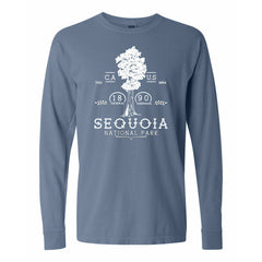 Sequoia National Park Comfort Colors Long Sleeve T-Shirt – Tree and 1890 Emblem
