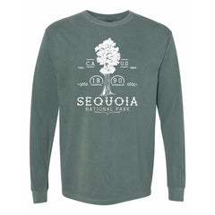 Sequoia National Park Comfort Colors Long Sleeve T-Shirt – Tree and 1890 Emblem