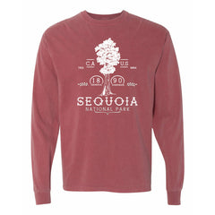 Sequoia National Park Comfort Colors Long Sleeve T-Shirt – Tree and 1890 Emblem