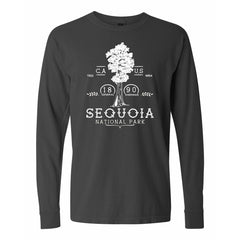 Sequoia National Park Comfort Colors Long Sleeve T-Shirt – Tree and 1890 Emblem