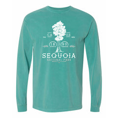 Sequoia National Park Comfort Colors Long Sleeve T-Shirt – Tree and 1890 Emblem