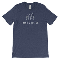 National Park Trees Think Outside Adventure Unisex Bella Canvas Tshirt - The National Park Store