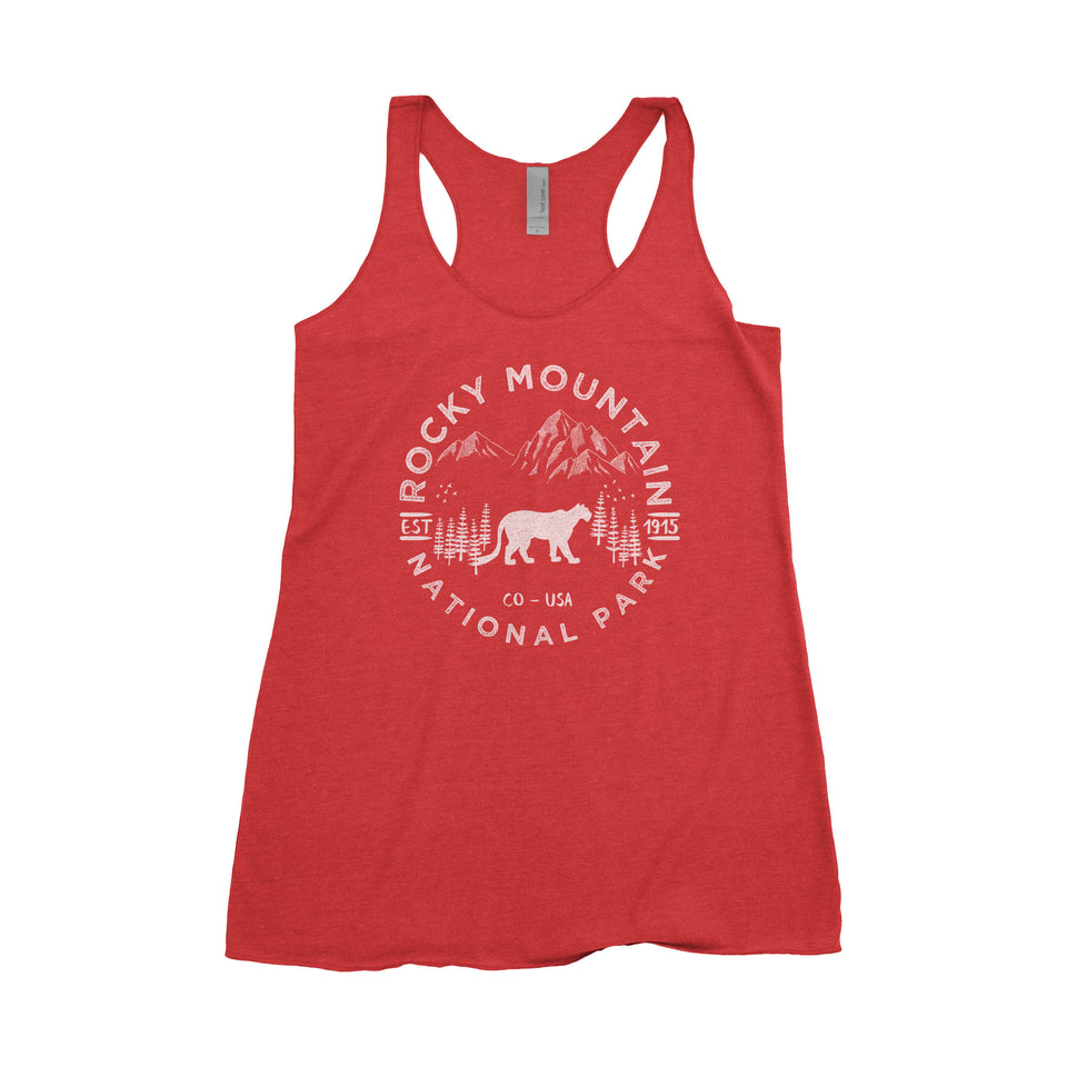 Rocky Mountain National Park Adventure Next Level Ladies Tri-Blend Tank - The National Park Store