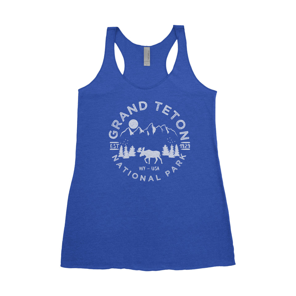 Grand Teton National Park Adventure Next Level Ladies Tri-Blend Tank - The National Park Store
