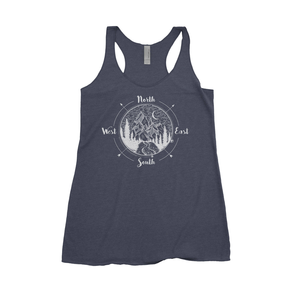 National Park Compass Adventure Next Level Ladies Tri-Blend Tank - The National Park Store