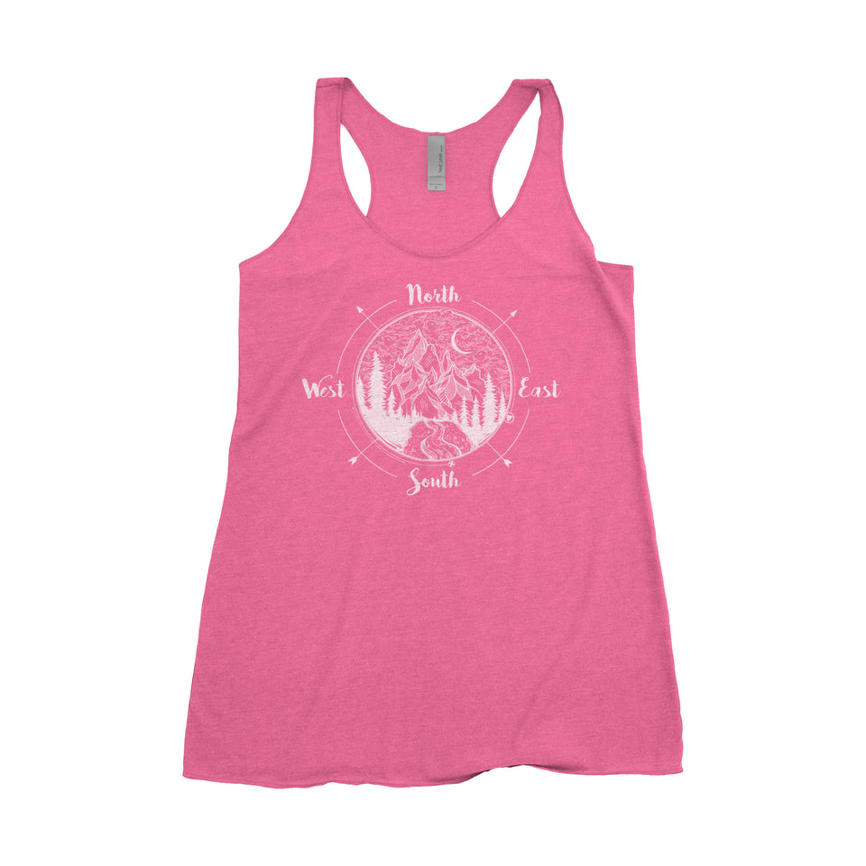 National Park Compass Adventure Next Level Ladies Tri-Blend Tank - The National Park Store