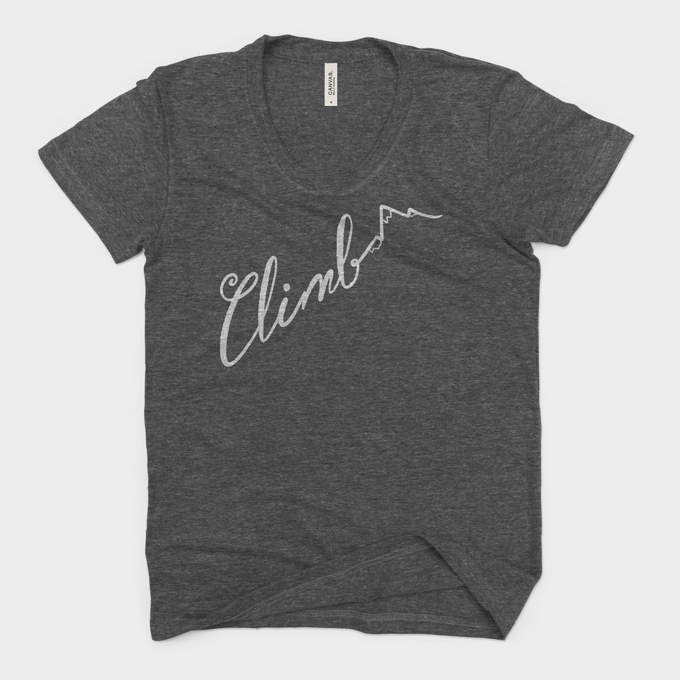 Climb Your Mountain National Park Adventure Bella Canvas Women's Triblend Tshirt - The National Park Store