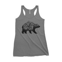 National Parks Bear Adventure Next Level Ladies Tri-Blend Tank - The National Park Store