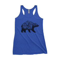 National Parks Bear Adventure Next Level Ladies Tri-Blend Tank - The National Park Store