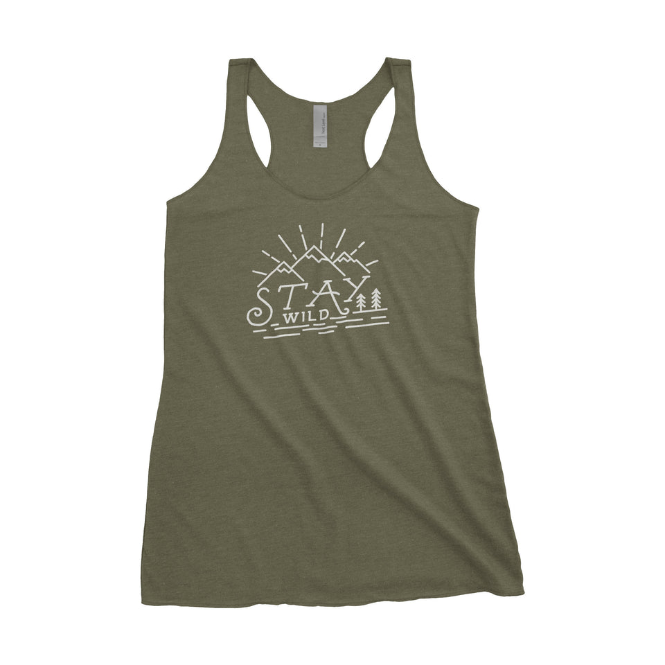 Stay Wild Adventure Adventure Next Level Ladies Tri-Blend Tank - The National Park Store