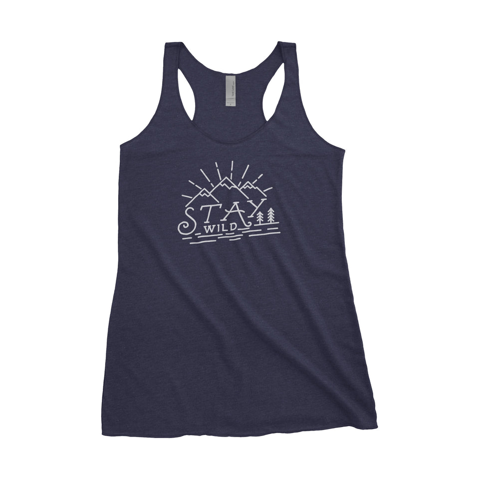 Stay Wild Adventure Adventure Next Level Ladies Tri-Blend Tank - The National Park Store