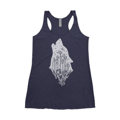 National Park Wolf Adventure Next Level Ladies Tri-Blend Tank - The National Park Store