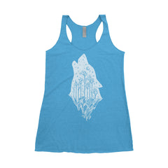 National Park Wolf Adventure Next Level Ladies Tri-Blend Tank - The National Park Store
