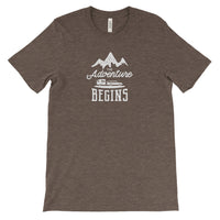 The Adventure Begins Unisex Bella Canvas Tshirt - The National Park Store