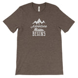 The Adventure Begins Unisex Bella Canvas Tshirt - The National Park Store